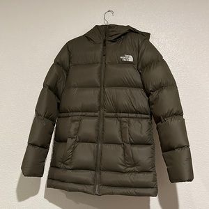 Olive green North Face coat